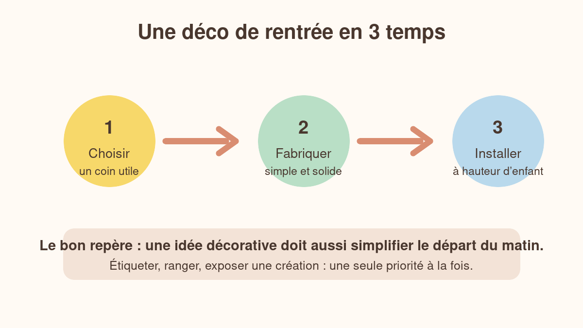 Étapes pour réaliser une décoration de rentrée scolaire utile